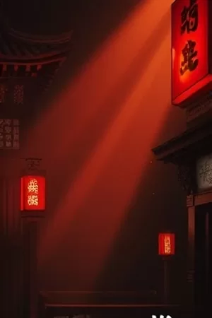 《第七个雨季》竖版海报：雨幕中的旧车站与撑伞背影
